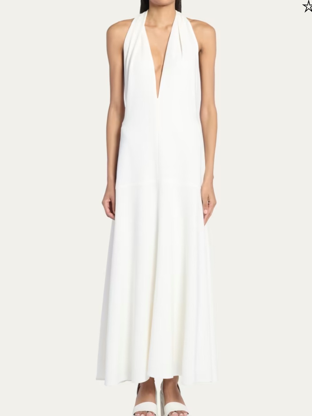 PROENZA SCHOULER White Backless Halter Maxi Dress - Picture 2 of 5